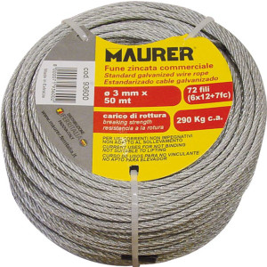 FUNE IN METALLO ZINCATA 100 MT. FUNE IN METALLO ZINCATA 100 MT.