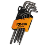 Serie di 8 chiavi Maschio piegate Torx Beta