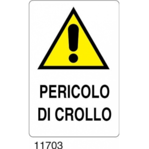 Targa Cantiere PERICOLO DI CROLLO