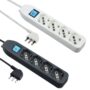 MULTIPRESA 4 PRESE UNIVERSALI CON INTERRUTTORE ELECTRALINE 62069